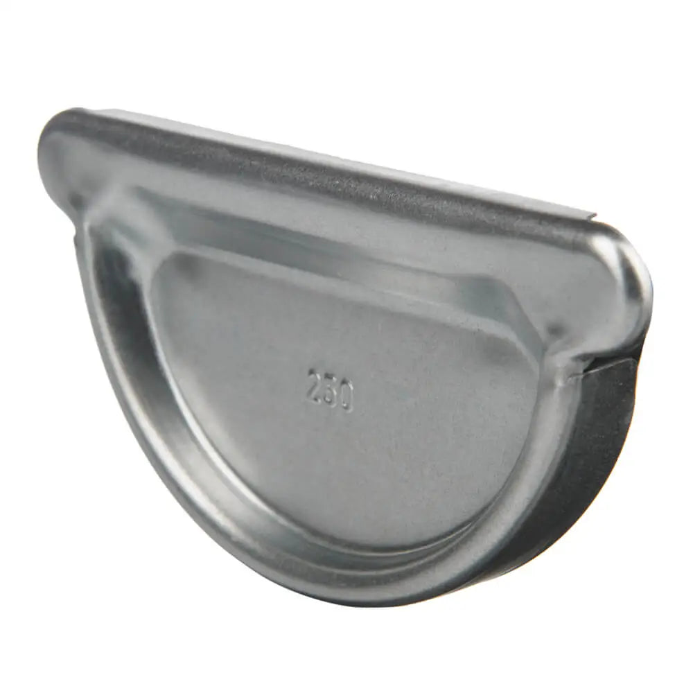 Infinity Rainwater Guttering Push Fit Stop Ends - Galvanised Steel