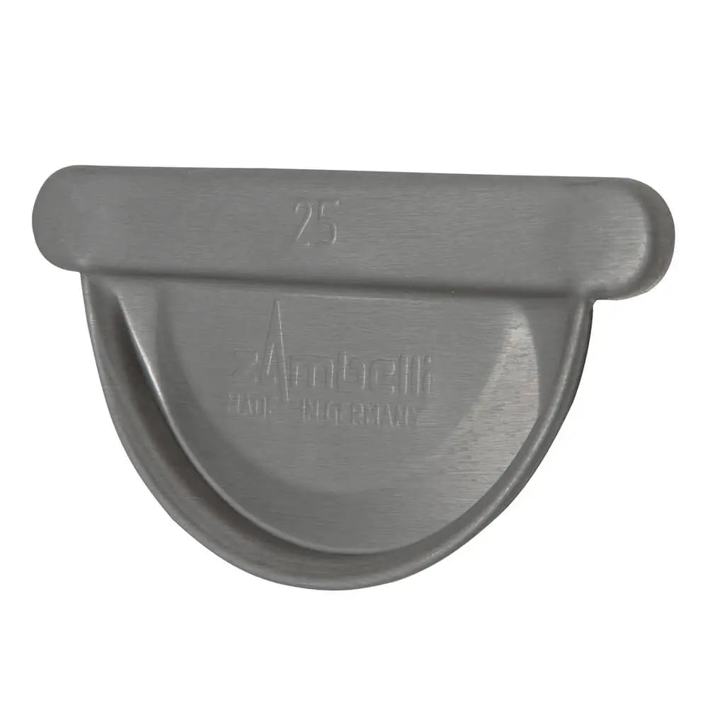 Infinity Rainwater Guttering Push Fit Stop Ends - Zinc