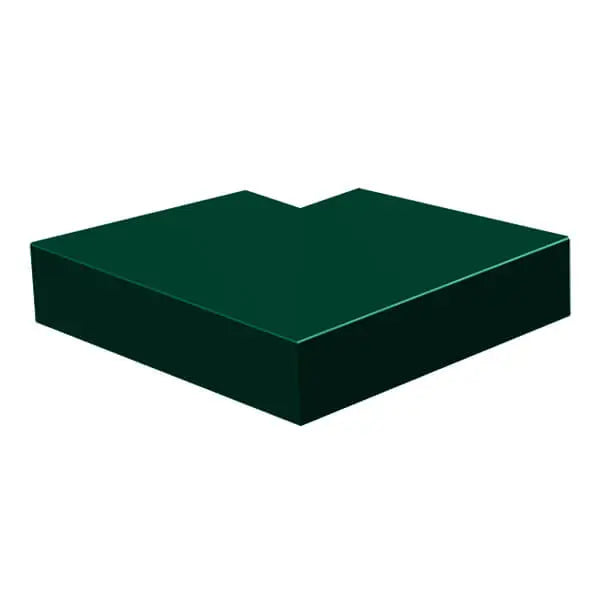 Aluminium Sloping Wall Copings 90 Degree External Angle Alumasc Skyline - Moss Green (6005m)