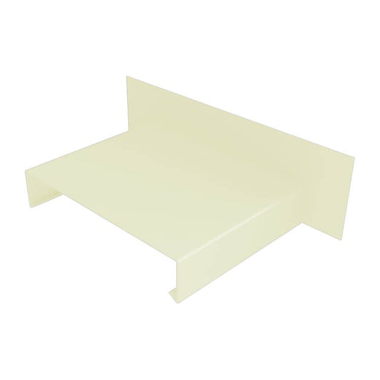 Aluminium Wall Copings Upstand Stop End Alumasc Skyline - Pearl White (1013m)