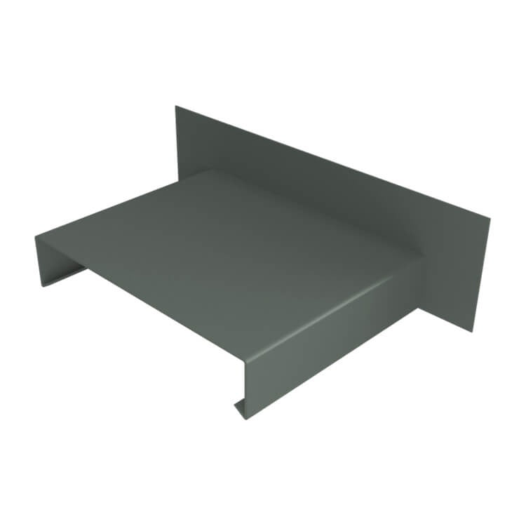 Aluminium Wall Copings Upstand Stop End Alumasc Skyline - Mouse Grey (7005m)