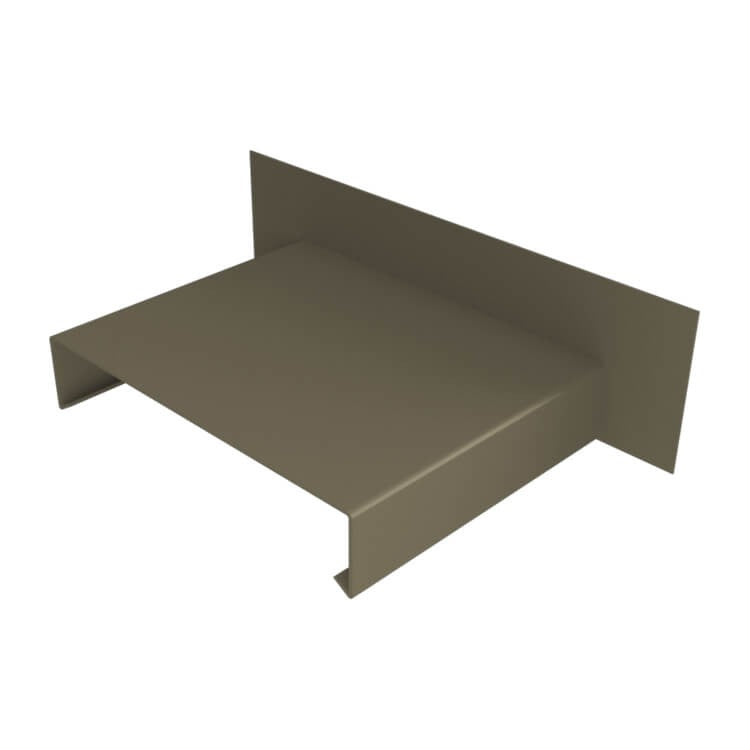 Aluminium Wall Copings Upstand Stop End Alumasc Skyline - Beige Grey (7006m)