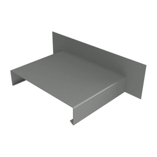 Aluminium Wall Copings Upstand Stop End Alumasc Skyline - Dusty Grey (7037m)