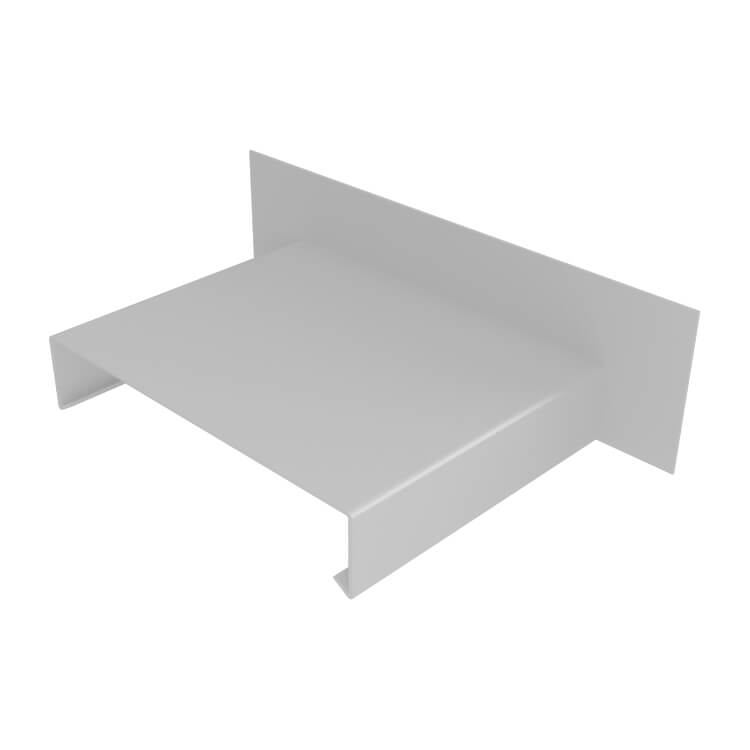 Aluminium Wall Copings Upstand Stop End Alumasc Skyline - Agate Grey (7038m)