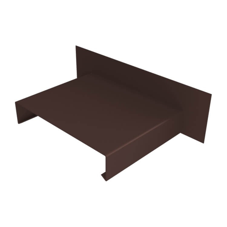 Aluminium Wall Copings Upstand Stop End Alumasc Skyline - Chocolate Brown(8017m)