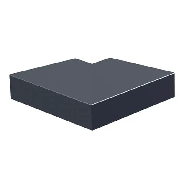 Aluminium Sloping Wall Copings 90 Degree External Angle Alumasc Skyline - Slate Grey (7015m)