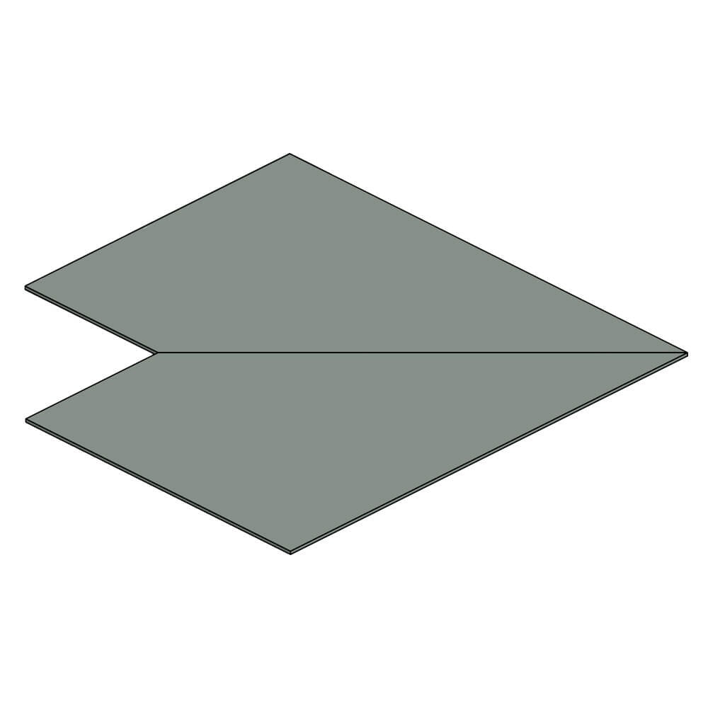 Aluminium Soffit Boards Flat 90 Degree Corner Alumasc Skyline - Mouse Grey (7005m)