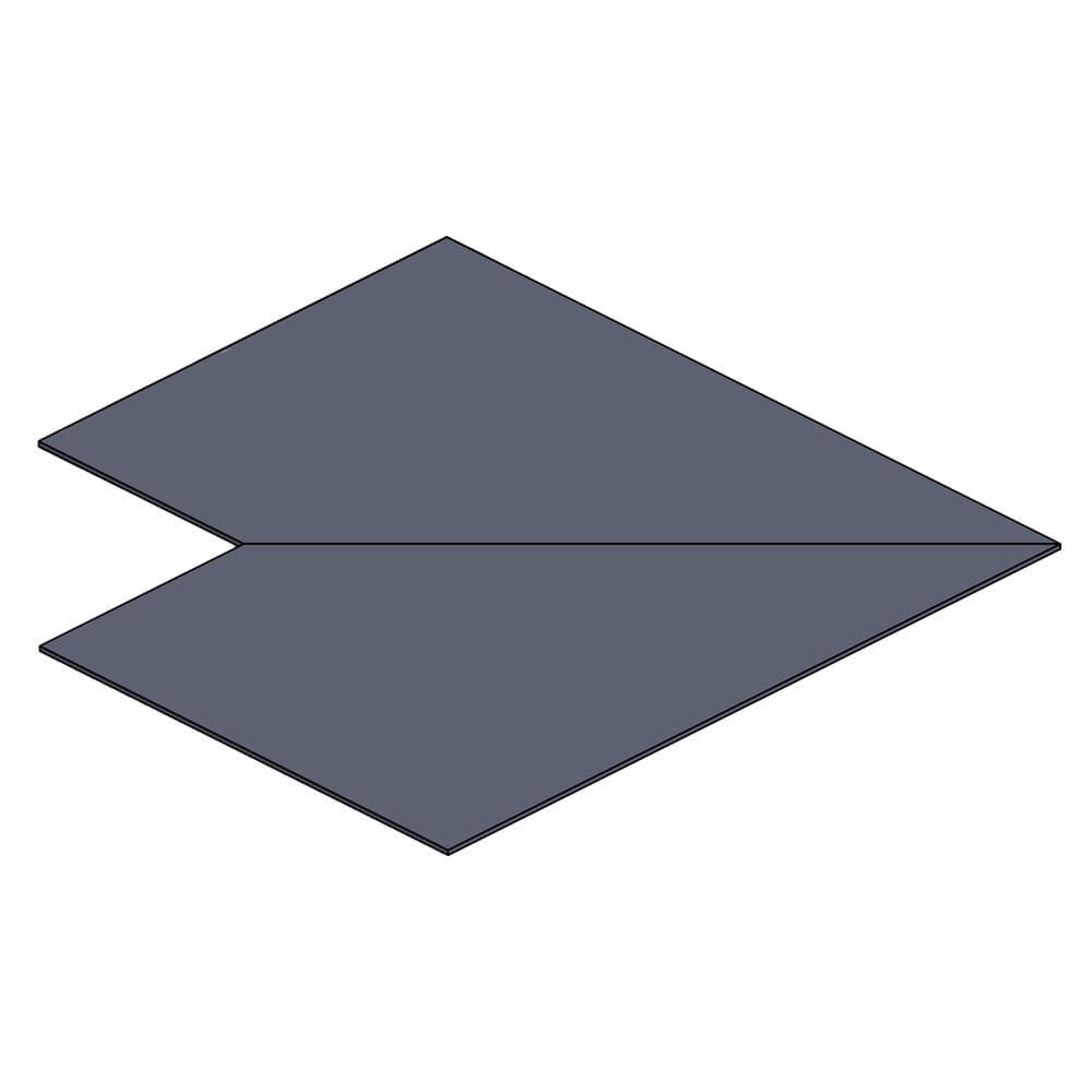 Aluminium Soffit Boards Flat 90 Degree Corner Alumasc Skyline - Slate Grey (7015m)