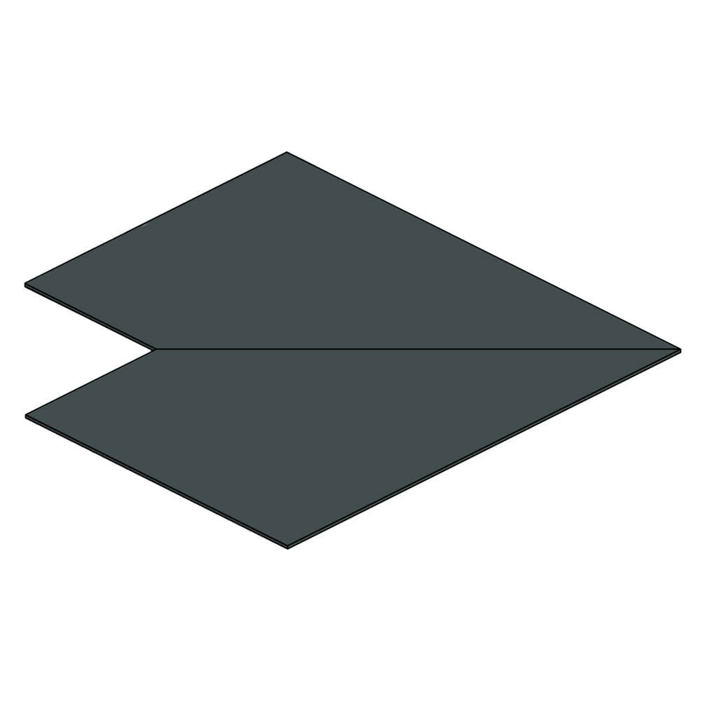 Aluminium Soffit Boards Flat 90 Degree Corner Alumasc Skyline - Anthracite Grey (7016m)