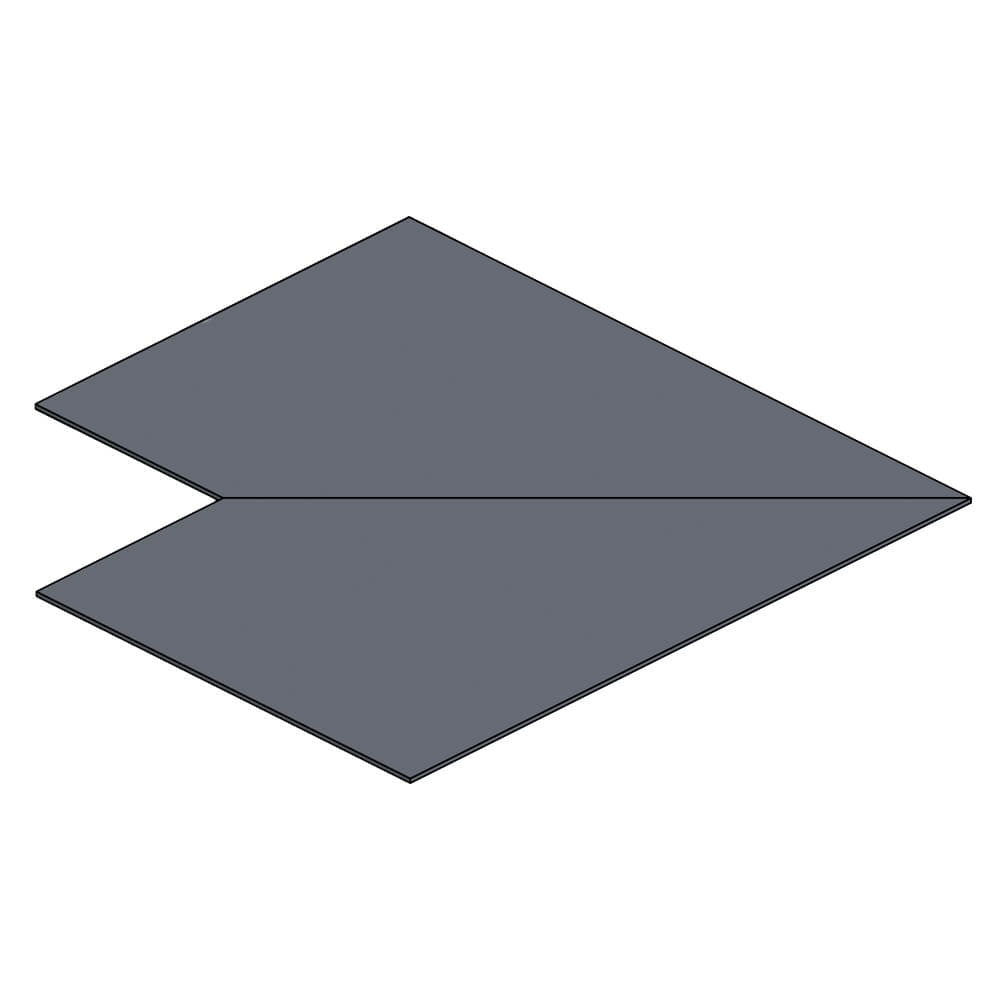 Aluminium Soffit Boards Flat 90 Degree Corner Alumasc Skyline - Graphite Grey (7024m)