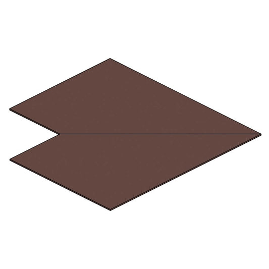 Aluminium Soffit Boards Flat 90 Degree Corner Alumasc Skyline - Chocolate Brown (8017m)