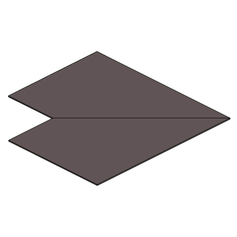 Aluminium Soffit Boards Flat 90 Degree Corner Alumasc Skyline - Grey Brown (8019m)