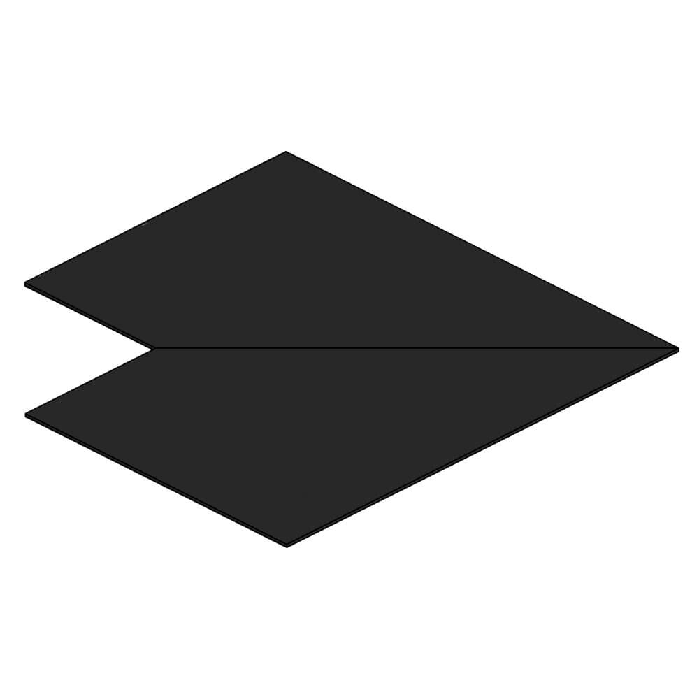 Aluminium Soffit Boards Flat 90 Degree Corner Alumasc Skyline - Black (9017m)