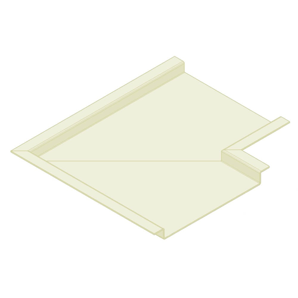 Aluminium Soffit Boards Profiled 90 Degree Corner Alumasc Skyline - Pearl White (1013m)