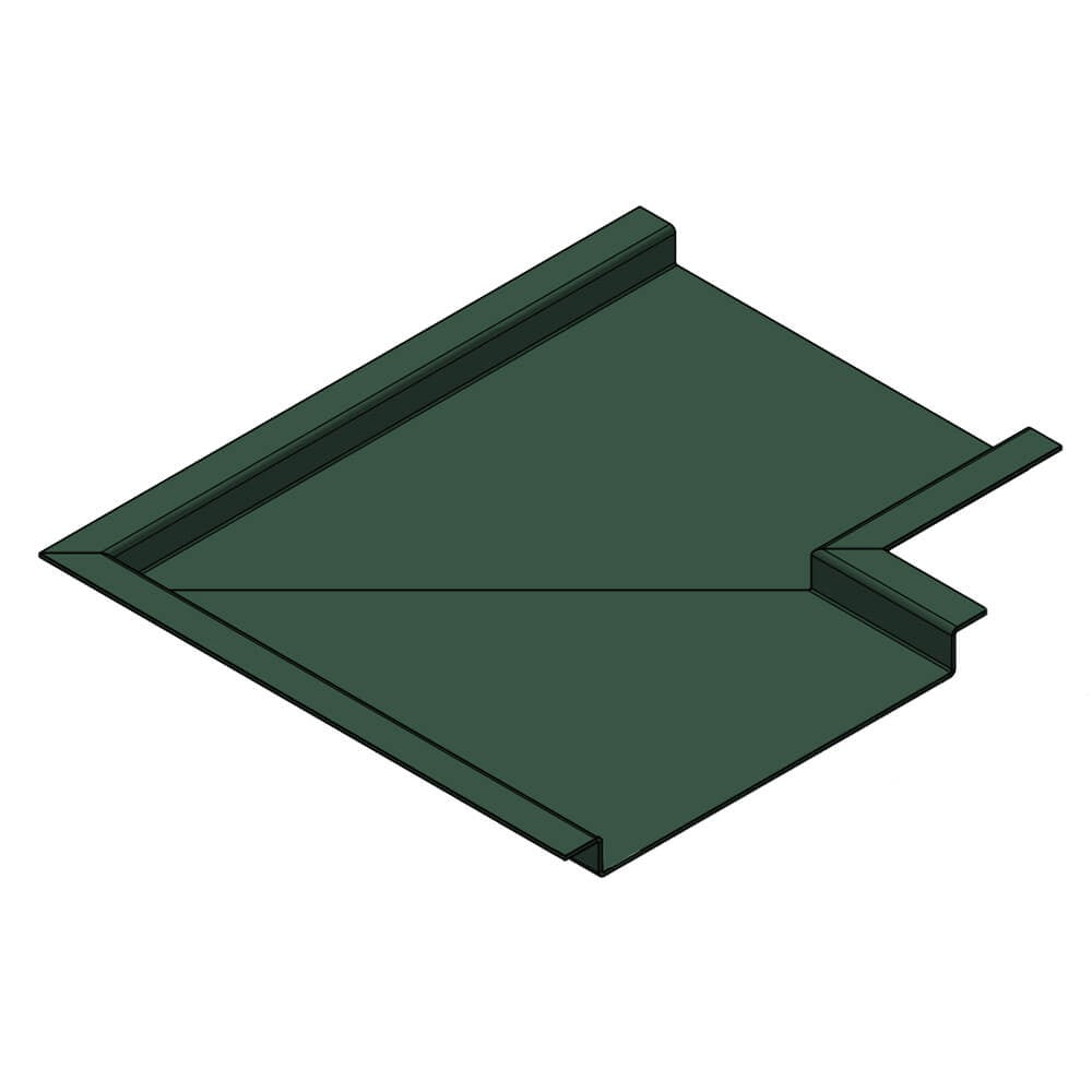 Aluminium Soffit Boards Profiled 90 Degree Corner Alumasc Skyline - Moss Green (6005m)