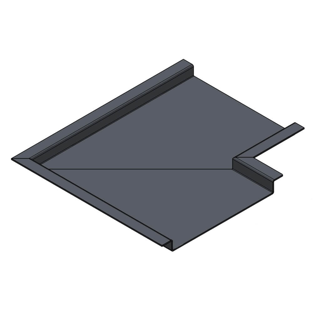 Aluminium Soffit Boards Profiled 90 Degree Corner Alumasc Skyline - Graphite Grey (7024m)