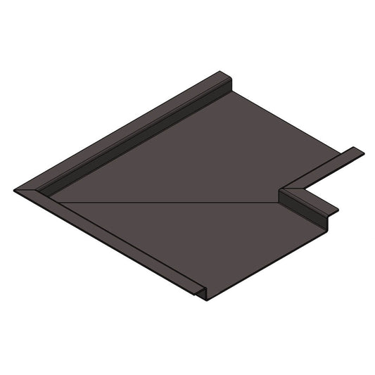 Aluminium Soffit Boards Profiled 90 Degree Corner Alumasc Skyline - Grey Brown (8019m)