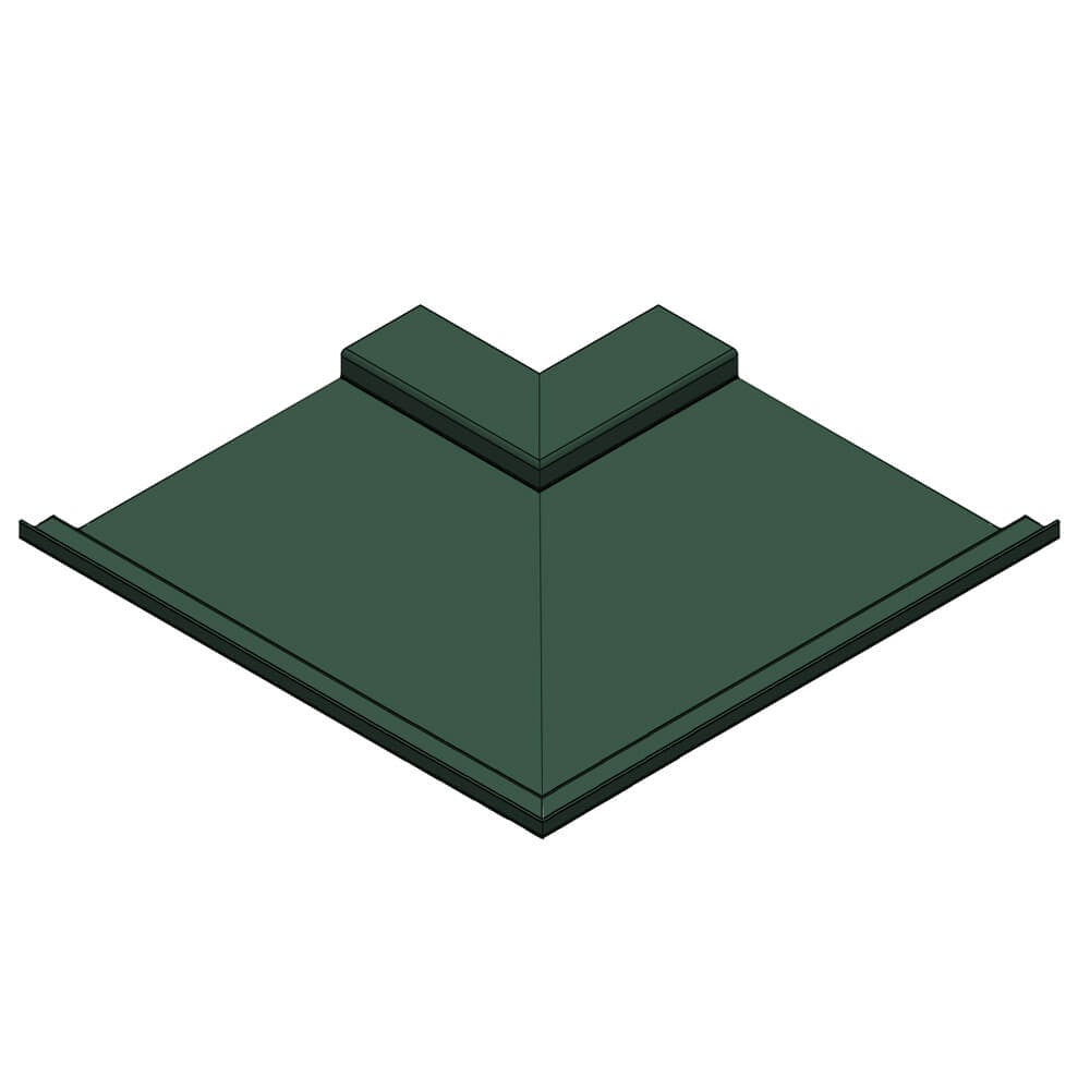 Aluminium Soffit Boards Interlocking 90 Degree External Corner Alumasc Skyline - Moss Green (6005m)