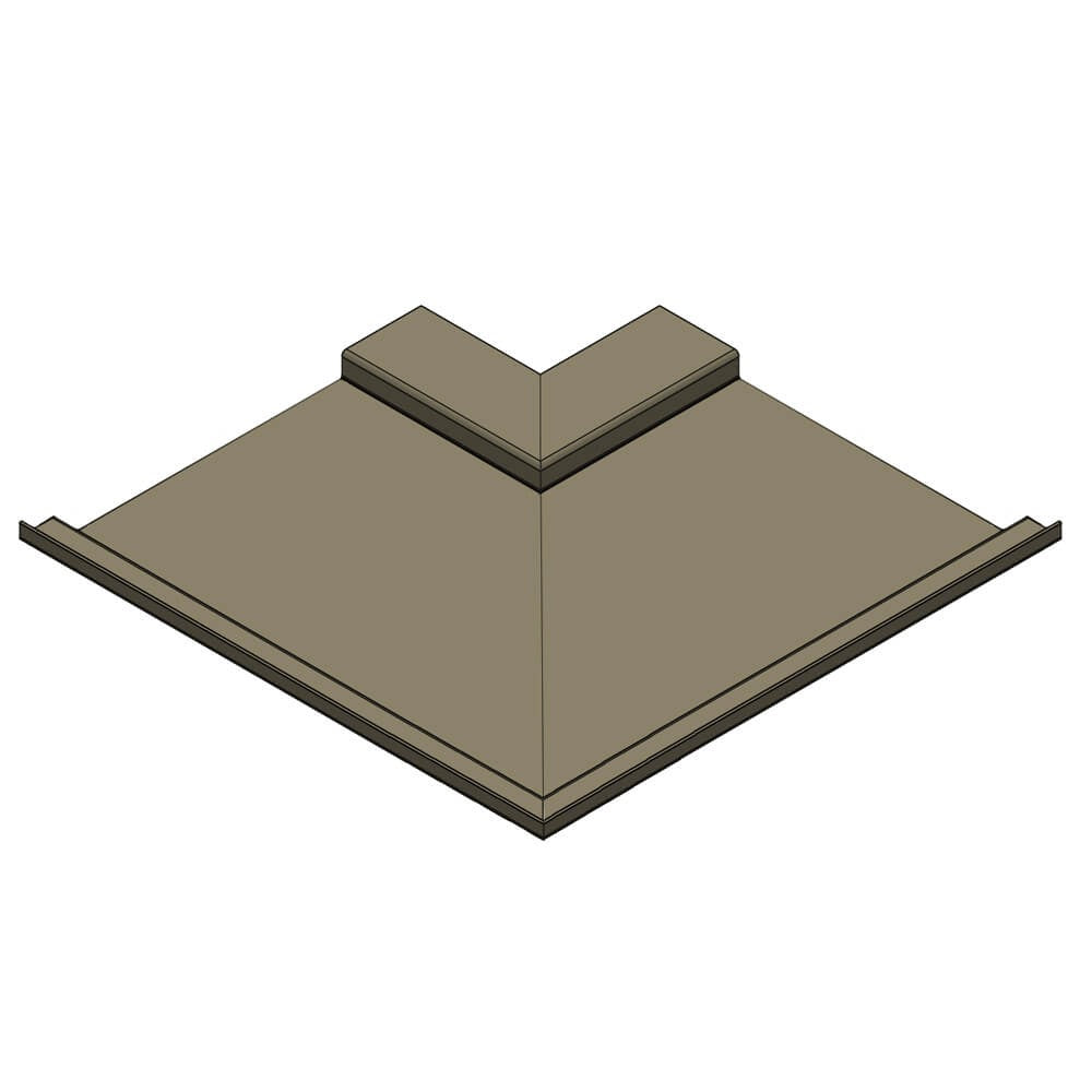 Aluminium Soffit Boards Interlocking 90 Degree External Corner Alumasc Skyline - Beige Grey (7006m)