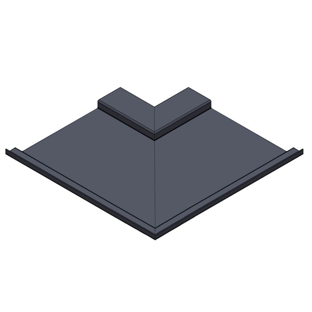 Aluminium Soffit Boards Interlocking 90 Degree External Corner Alumasc Skyline - Slate Grey (7015m)