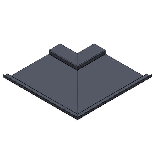 Aluminium Soffit Boards Interlocking 90 Degree External Corner Alumasc Skyline - Slate Grey (7015m)