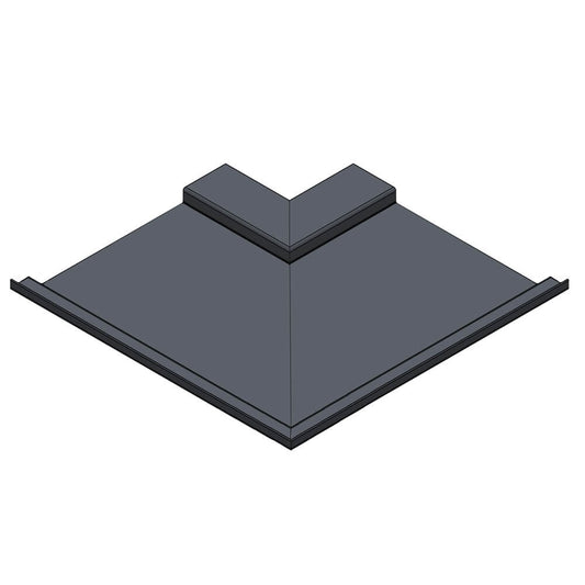 Aluminium Soffit Boards Interlocking 90 Degree External Corner Alumasc Skyline - Graphite Grey (7024m)