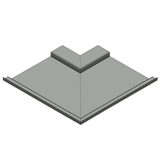 Aluminium Soffit Boards Interlocking 90 Degree External Corner Alumasc Skyline - Dusty Grey (7037m)