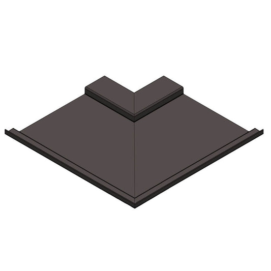 Aluminium Soffit Boards Interlocking 90 Degree External Corner Alumasc Skyline - Grey Brown (8019m)