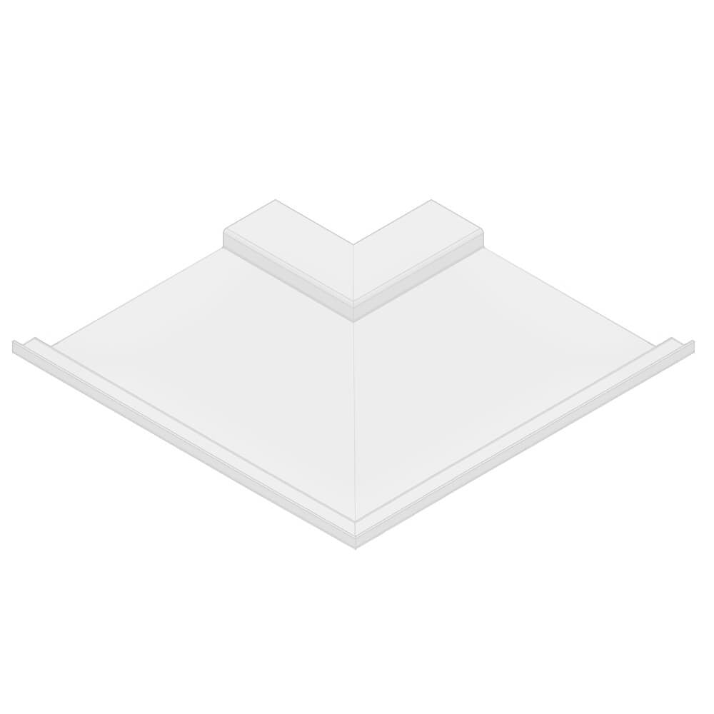 Aluminium Soffit Boards Interlocking 90 Degree External Corner Alumasc Skyline - White (9016m)