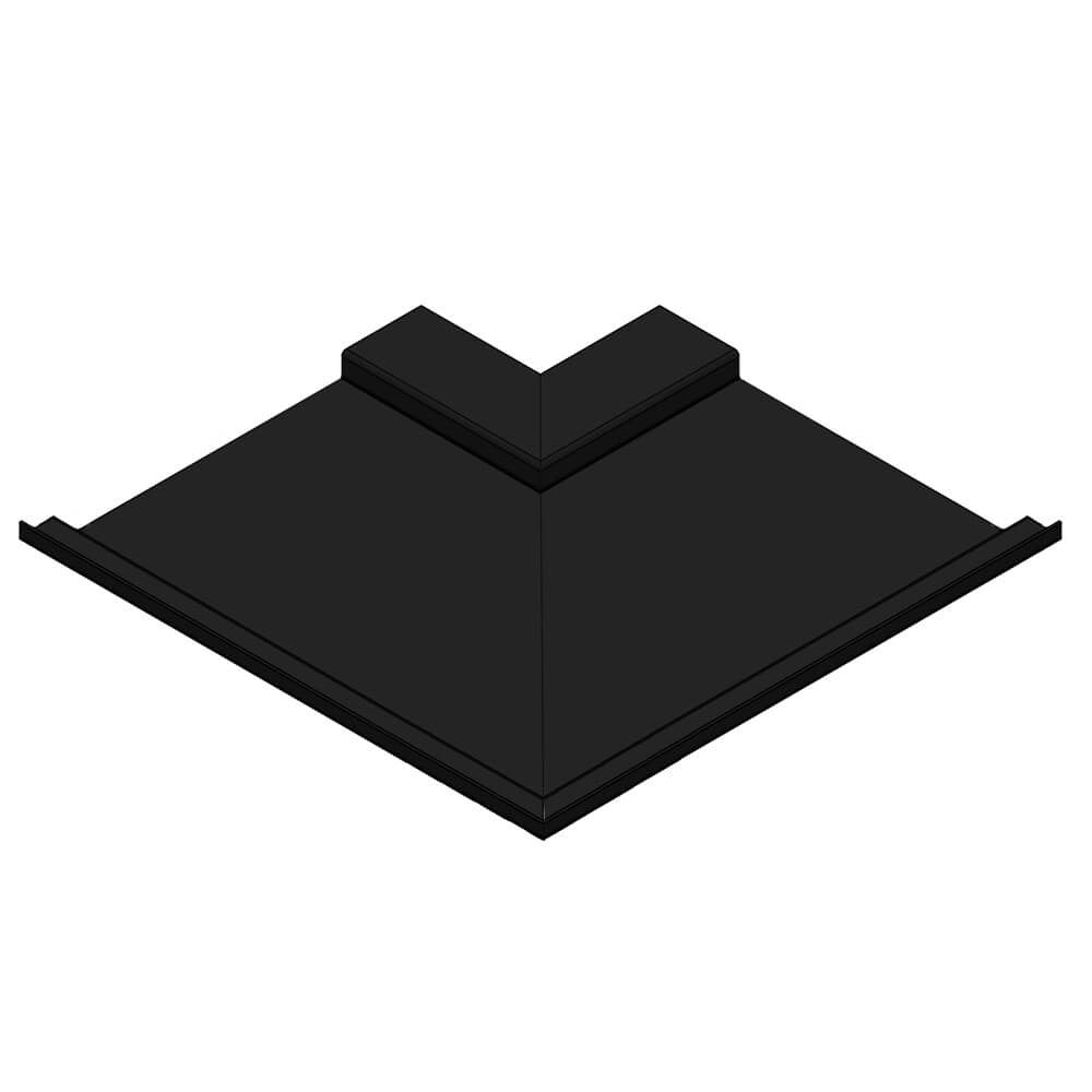 Aluminium Soffit Boards Interlocking 90 Degree External Corner Alumasc Skyline - Black (9017m)